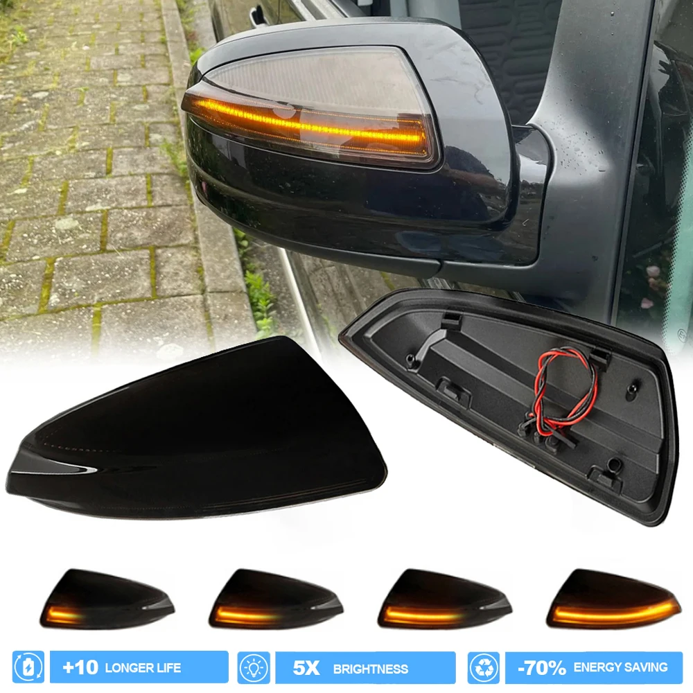 

For Mercedes Benz ML W164 ML550 ML450 ML350 ML63 AMG S204 Estate W204 Saloon LED Sequential Blinker Side Marker Mirror Light