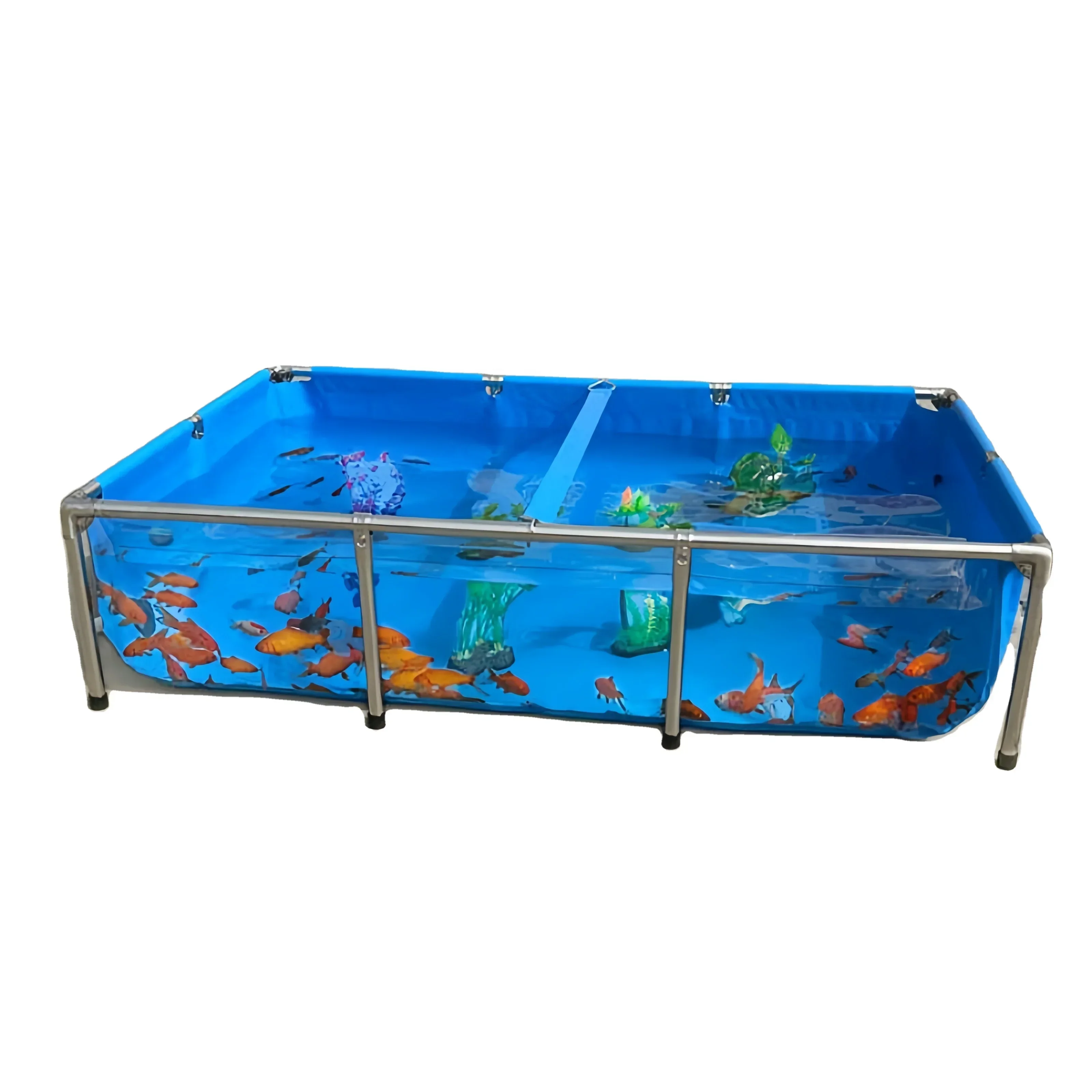 

80L Room Divider Betta Partition Desktop Jellyfish Small Fish Farming Aquarium Aluminum Frame Tank Large With Stand