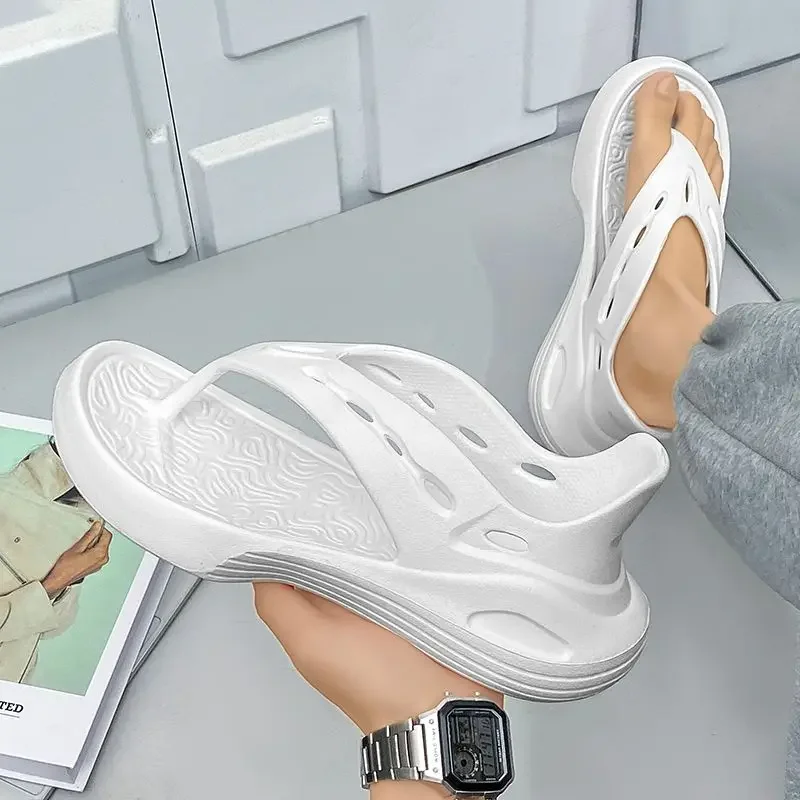 

Мужские сандалии Height, шлепанцы на платформе, нескользящие, с открытым носком, дышащие, 2025 стилей, летние, большие размеры, повседневная мужская обувь из ЭВА