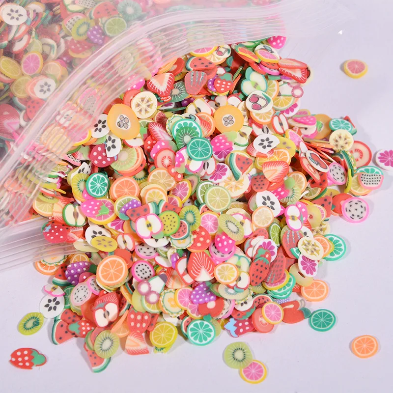 10000Pcs Fruit slices Filler For Nails Art Tips Slime Fruit For Kid Lizun DIY slime Accessories Supplies Decoration Soft pottery