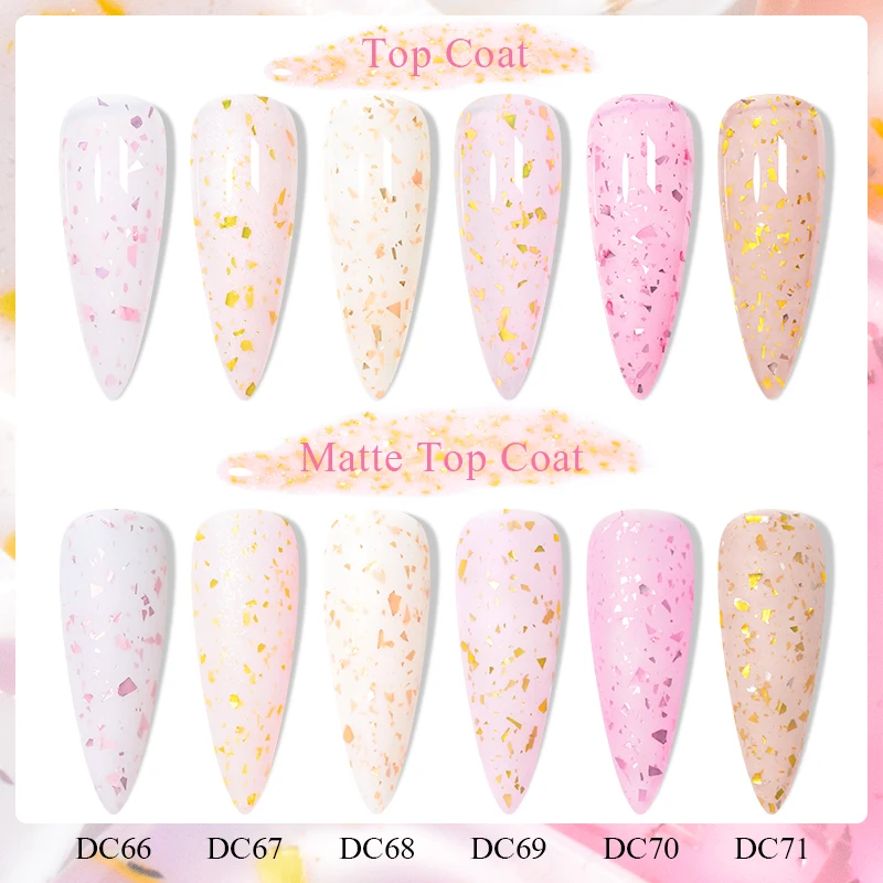 Mtssii 7ml Gold Glitter Rubber Base Gel Polish Milky Jelly White Pink Soak Off UV LED Self-leveling Gel Varnish Manicure