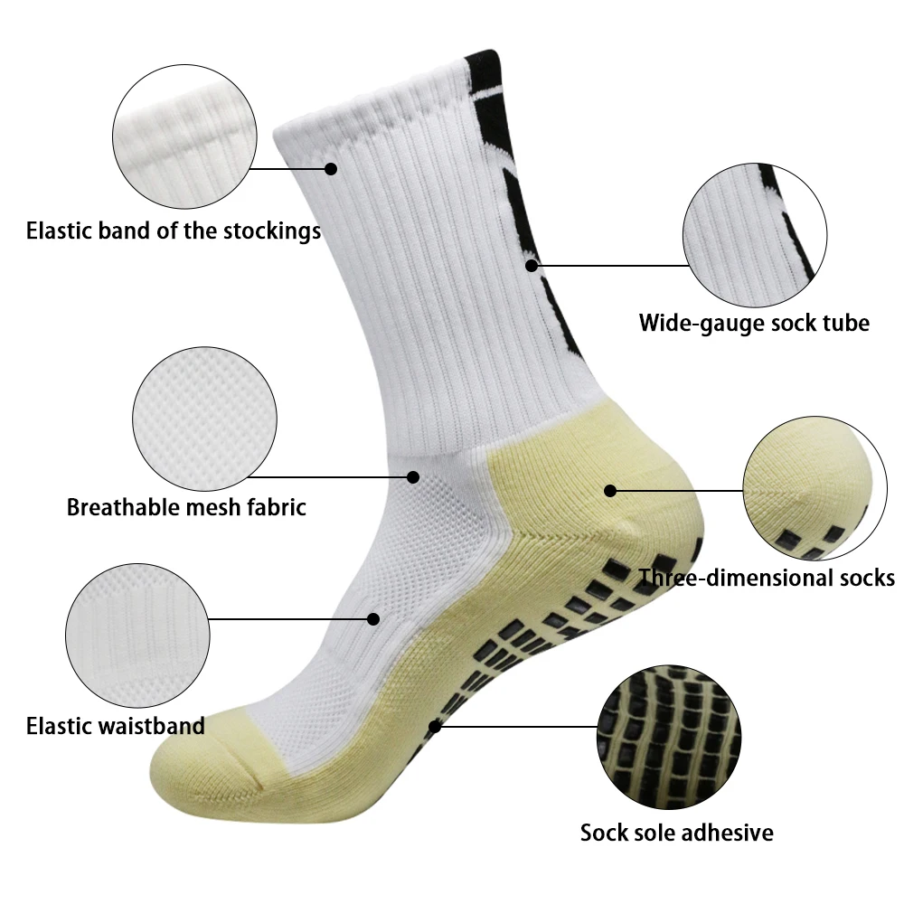 5PCS Set Drawstring Ball Bag Football Sock Men Women Leg Guards Shin Pad for Sports Training Leg Cover Grip Soccer Socks Bandage view 2