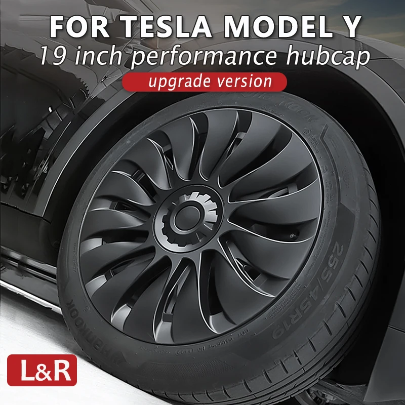 

4PCS HubCap Performance Wheel Caps Automobile Replacemen Hub cap Full Rim Cover Accessories For Tesla Model Y 19 Inch 2018-2024