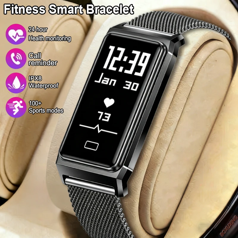 New Men Women Fitness Tracker Smart Bracelet Heart Rate Sleep Monitor Health Smart Band Waterproof Sports Pedometer Smartwatches