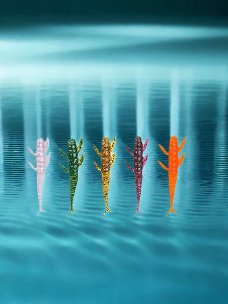 WEIHE 5 pièces 7.3 cm/1.3g leurre de pêche souple matériau TPE micro-appât souple