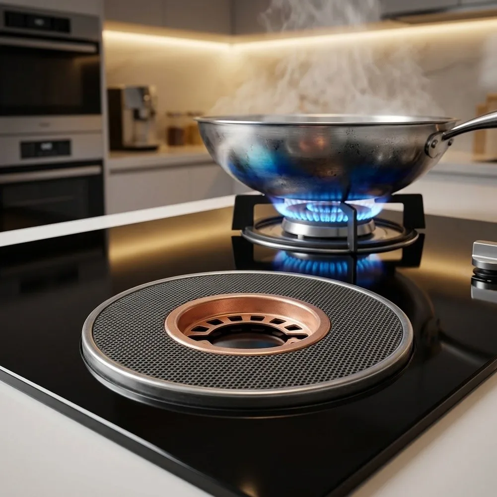10cm Galvanized Flame Divider for Gas Stove Heat Locking Accessory Even Heat Distribution No Hot Spots Cooking Aid