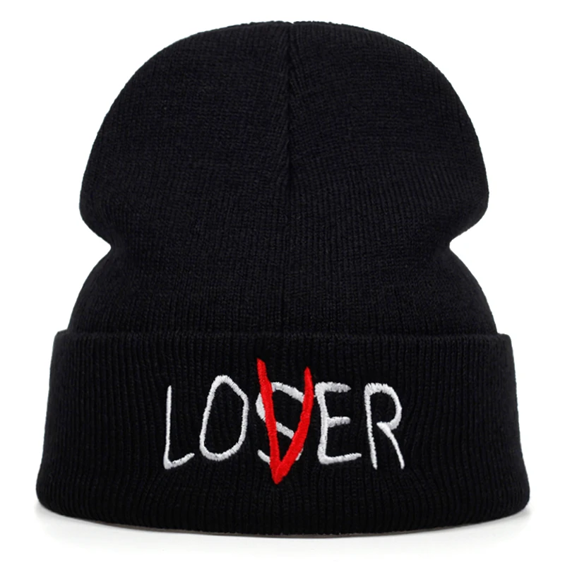 Loser embroidery Winter Hat For Men Skullies Beanies Women Fashion Warm Cap Unisex Elasticity Knit Hats