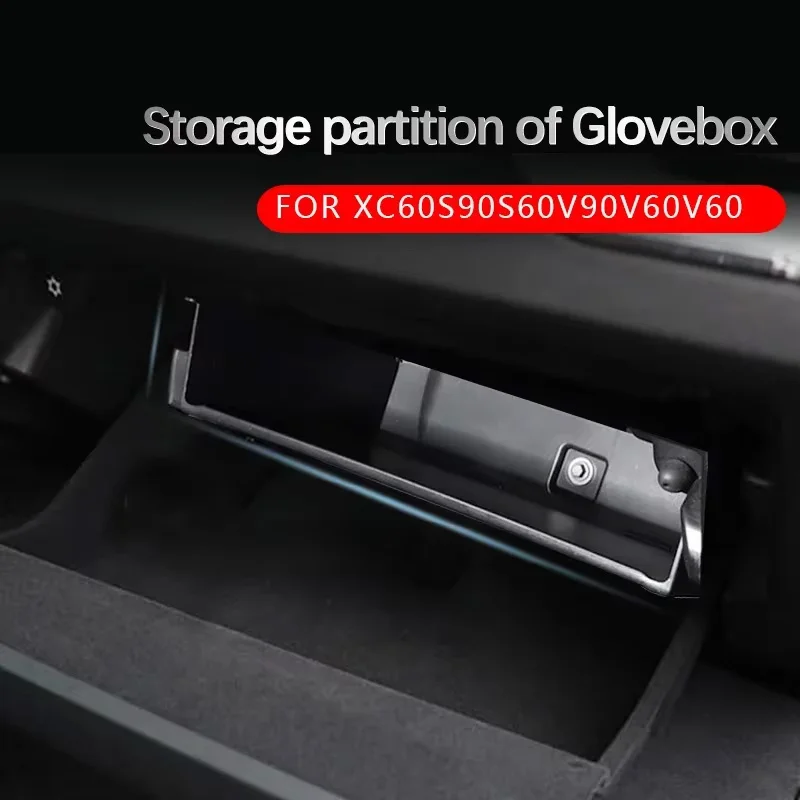 Für Volvo Handschuhfach-Trennwand S60 V60 XC60 S90 V90 Aufbewahrung und Organisation von Auto-Innenausstattung – Detail 3