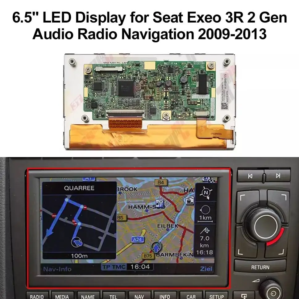 Car Auto Parts Accessory Display for Seat Exeo 3R 2 Gen Audio Radio Navigation LED