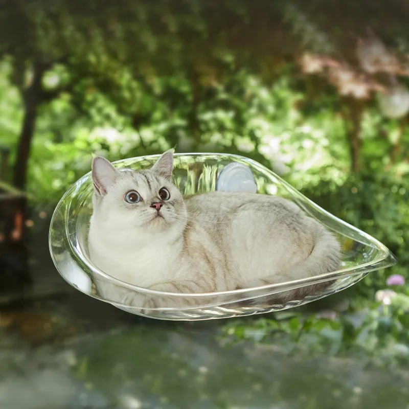 

Hot Sale Transparency Suction Cup Suspension Cat Bed Semicircle Cat Nest High Load Capacity Window Hanging Cat Hammock