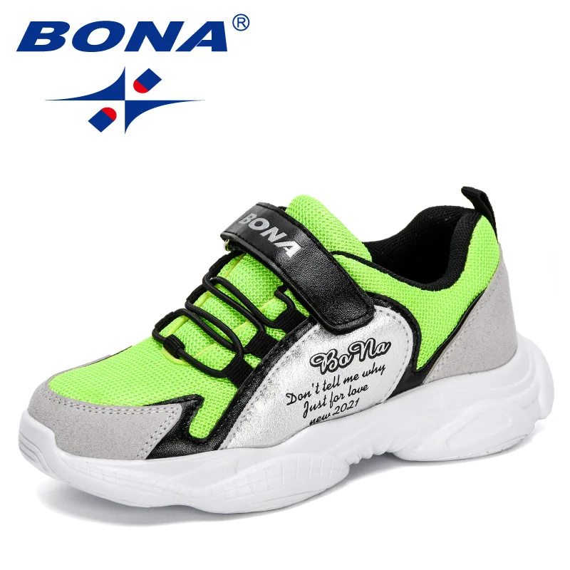 

BONA 2022 New Designers Sneakers Autumn Children Sport Shoes Boy Basket Footwear Light Weight Breathable Chaussure Girl Trendy