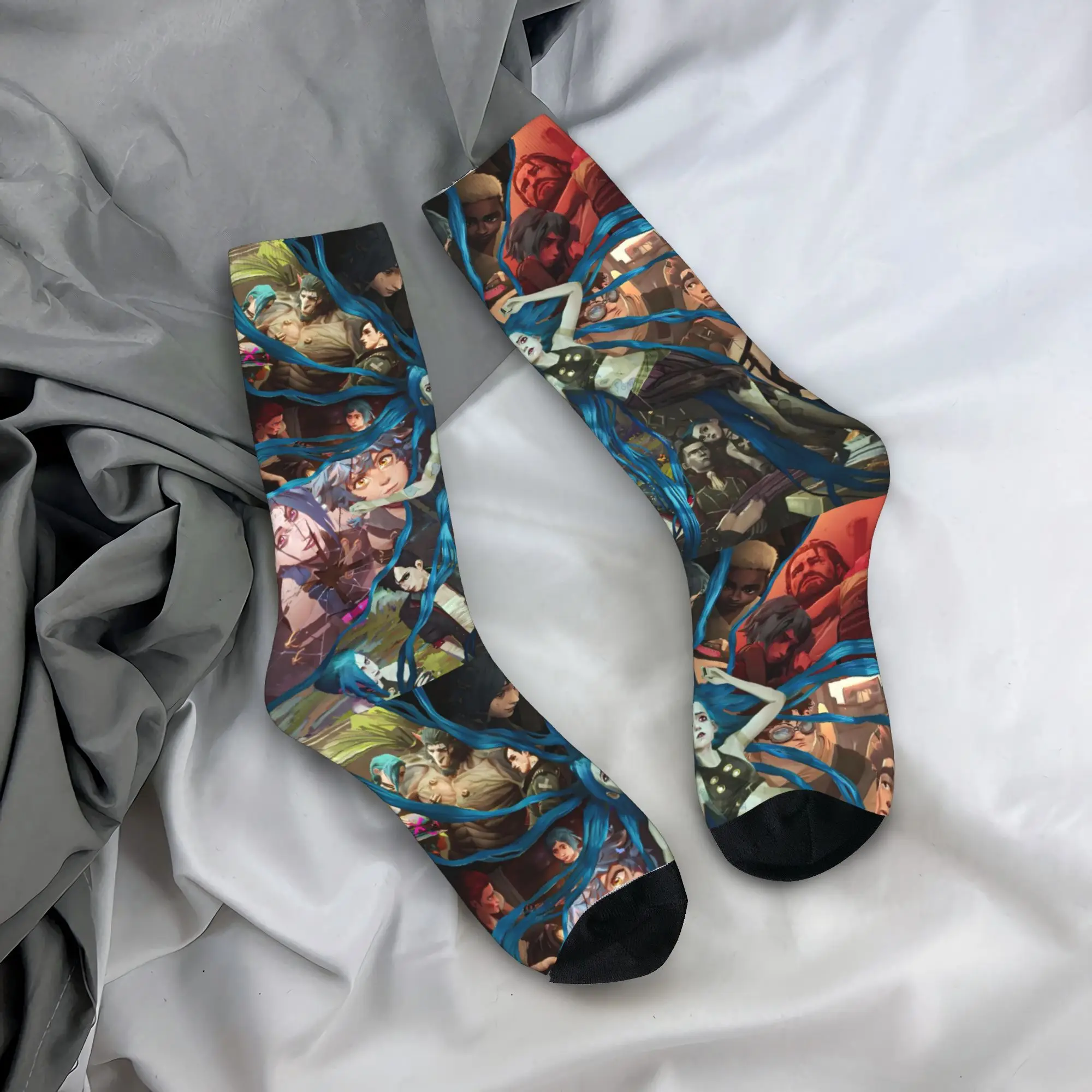 

Anime Vi Jayce Caitlyn Viktor Jesus Sevika Socks Korean Stockings Autumn Anti Bacterial Couple Socks Soft Design Cycling Socks