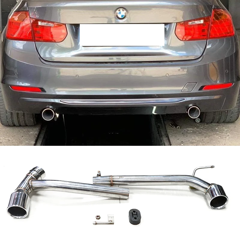 Dual Exhaust Tip For BMW F30 F31 320i 318i 420i Non M Sport 3 series 2013-2016 304 Stainless Steel Car Exhaust Pipe Muffler Tip