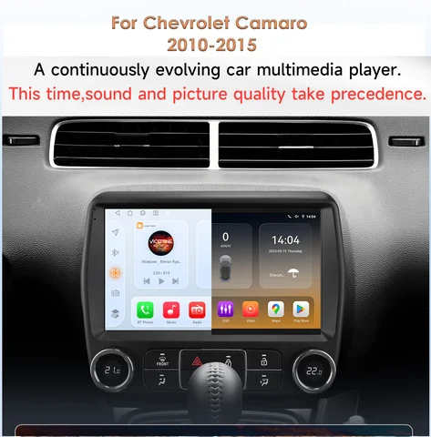 6115 Carplay Android 14 Auto Car radio for Chevrolet Camaro 2010-2015 Autoradio GPS 360 Cam multimedia 2din Snapdragon HeadUnit