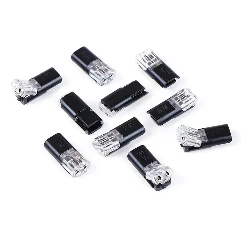 10pcs LED welding-free and stripping-free wiring Terminal D2 mutual plug-in quick connector double-wire mutual plug-in