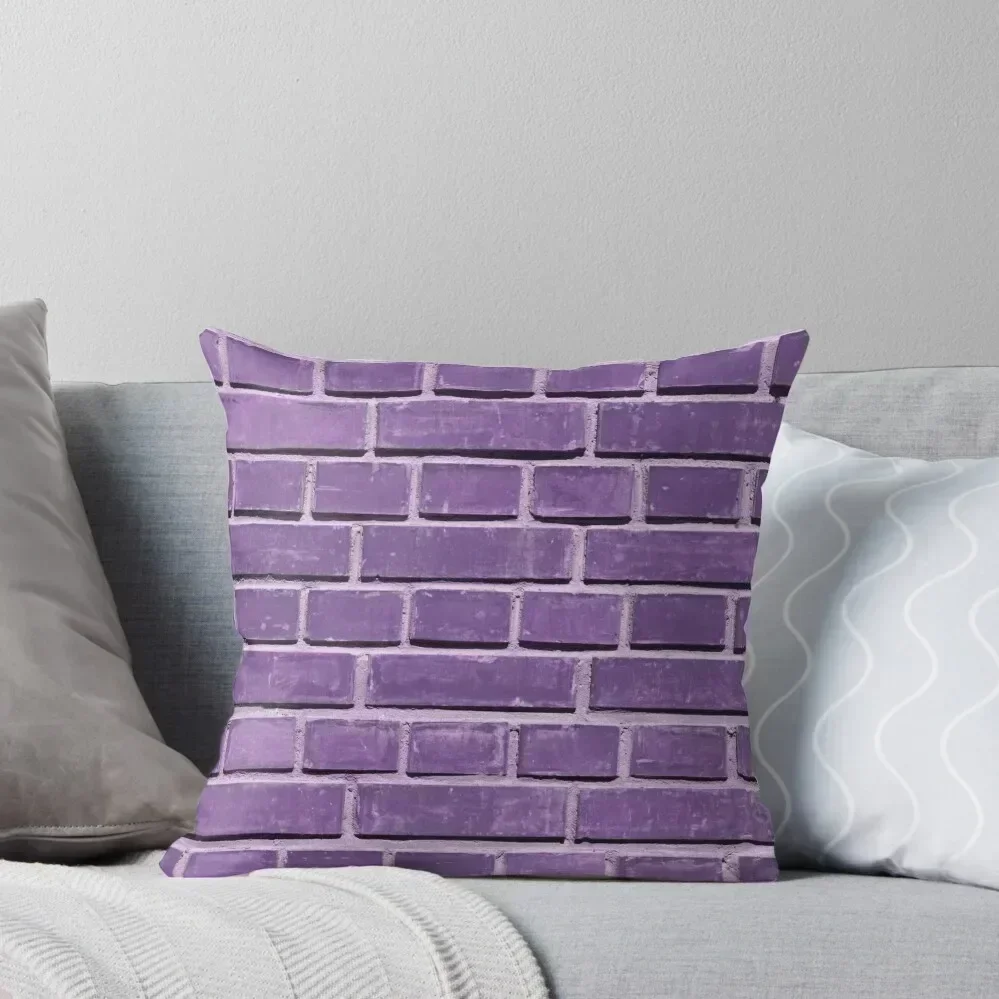 Purple Brick Wall Throw Pillow Decorative Sofa Cushions christmas ornaments 2025 pillow