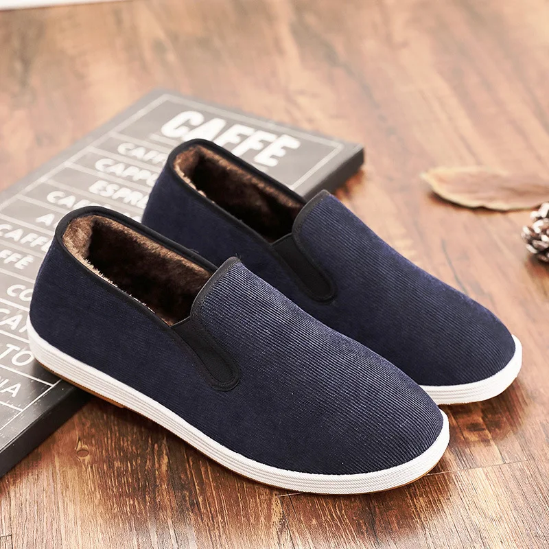 Cloth boots Men Soft Sole Chinese Embroidery Men Shoes Chinese Style boots Round Mouth Cloth Shoes 2023