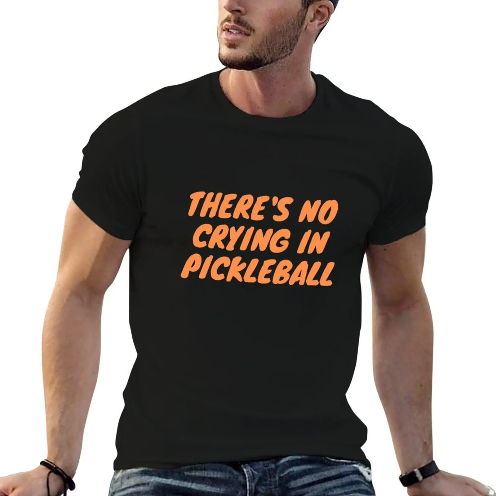 

There's No Crying In Pickleball T-Shirt t shirts for man cotton soft man t shirt cotton high quality funny t shirts man T-Shirt