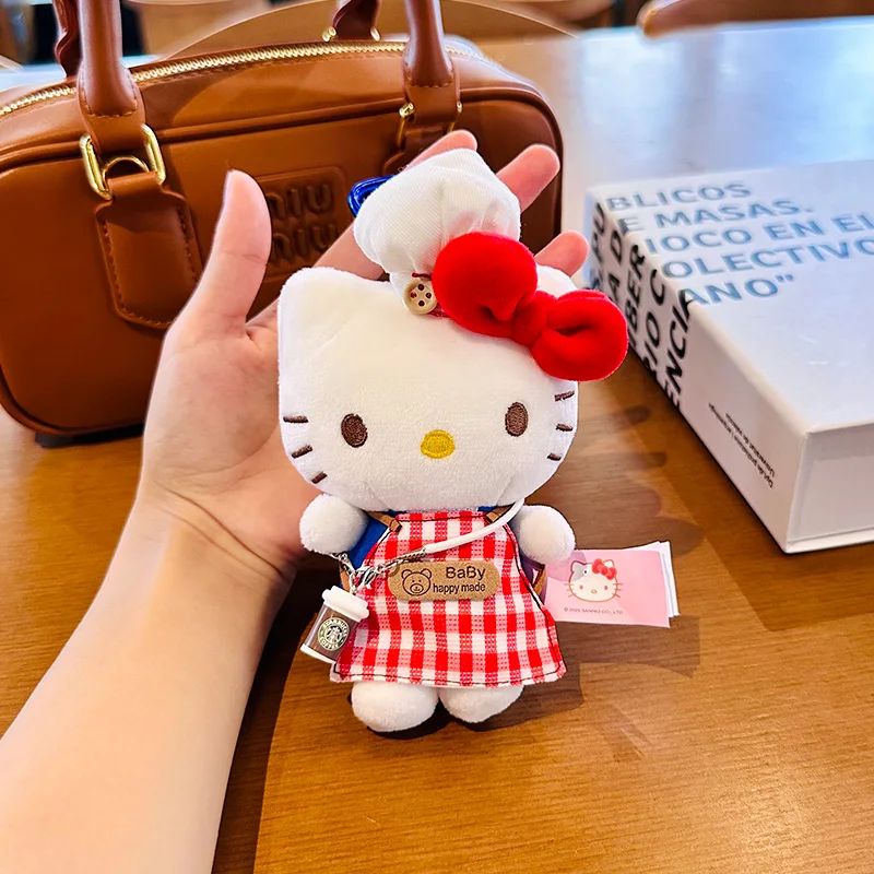 Hello Kitty Kawaii Bag Pendant Fashion Girl Heart Doll Keychain Cartoon Backpack Pendant Doll Women Accessories Gift Toy