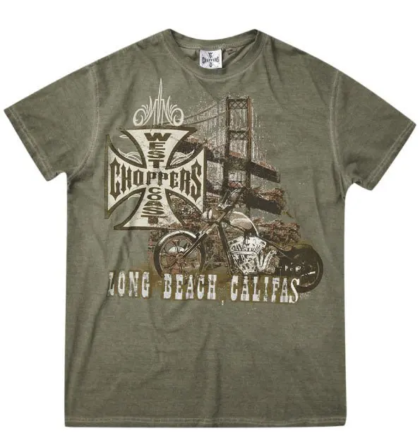 West Coast Choppers Übergroßes Unisex-T-Shirt aus Baumwolle im Y2K-Stil, kurz, weich, mit Grafikdruck, Rundhalsausschnitt, für Männer und Frauen, Streetwear, trendig, weich – Detail 10