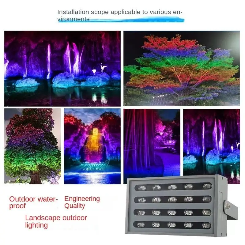 Faretto ad albero di alta qualità proiettori arcobaleno illuminazione paesaggistica per esterni IP65 lampada da giardino a LED impermeabile luci colorate per alberi