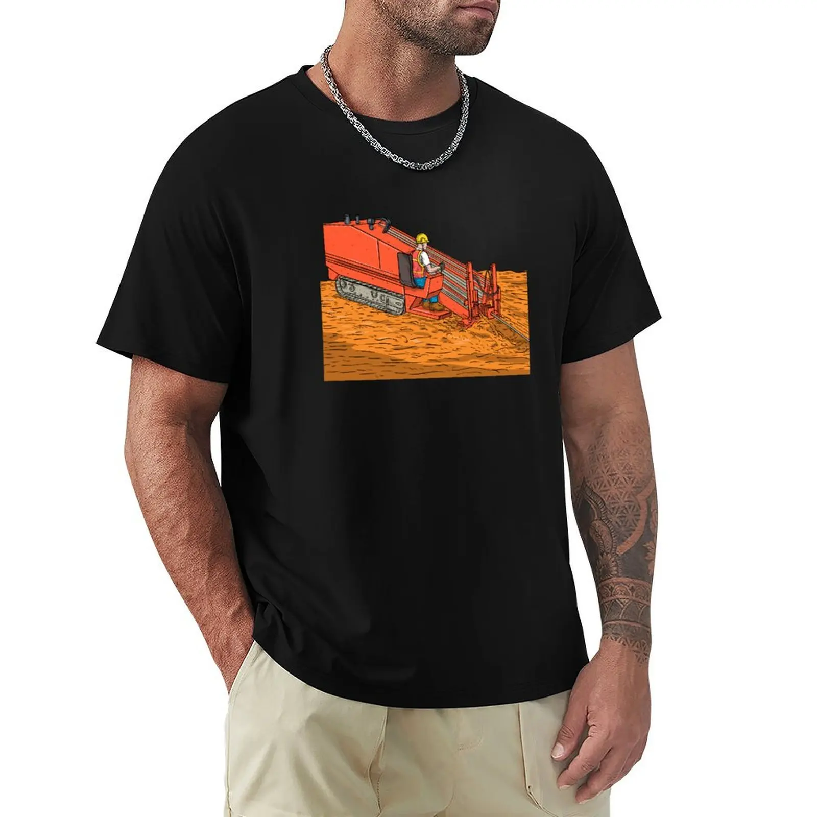 Horizontal Directional Drilling Drill Rig and Construction M T-Shirt man graphic t shirt T-Shirt