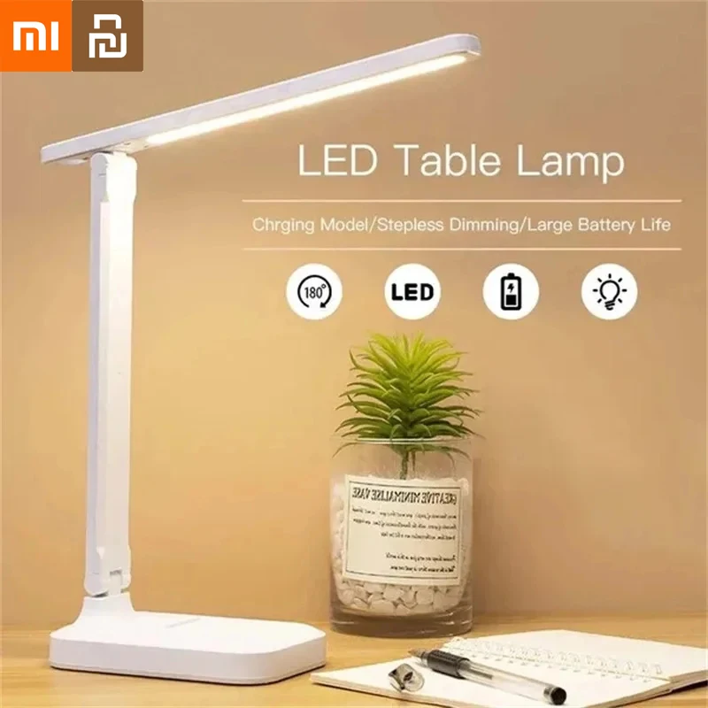 

Xiaomi Youpin Foldable Table Lamp Led Desk Lamp Stepless Dimmable Touch Bedside Reading Eye Protection Night Light Chargeable Mi