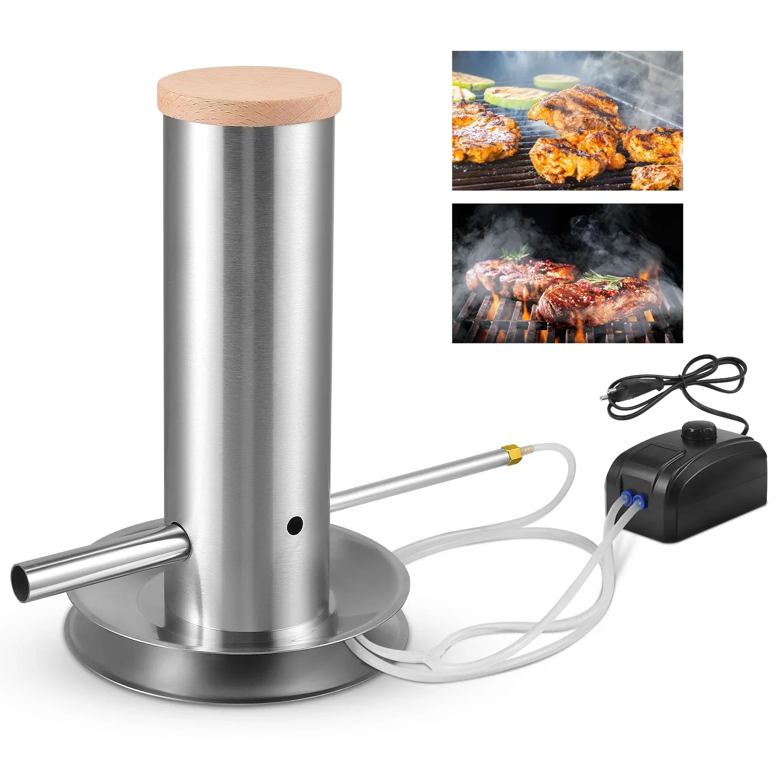 

Stainless steel smoke tube, used for meat smoking, to enhance the smoked flavor