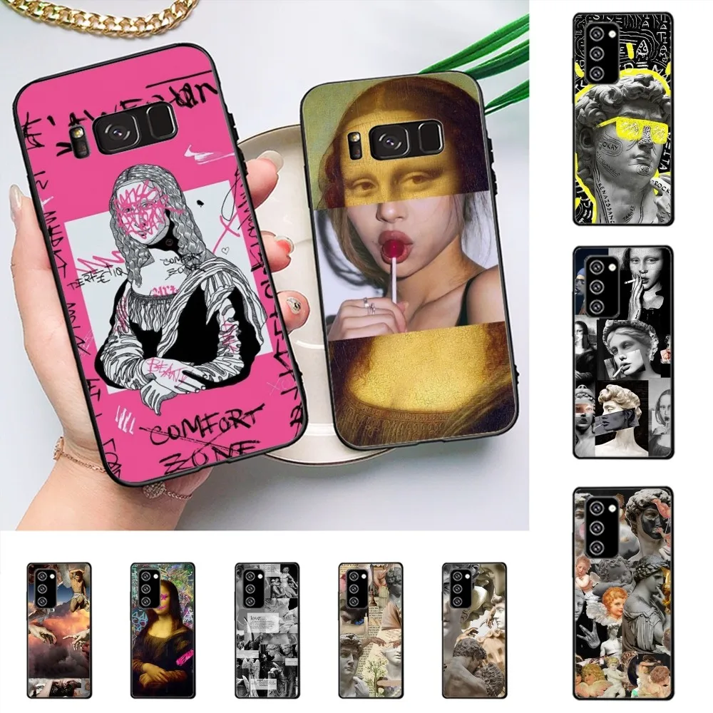 Art Aesthetic Statue David Mona Lisa Phone Case For Samsung J 7 plus 7core J7 neo J6 plus prime J6 J4 J5 Mobile Cover