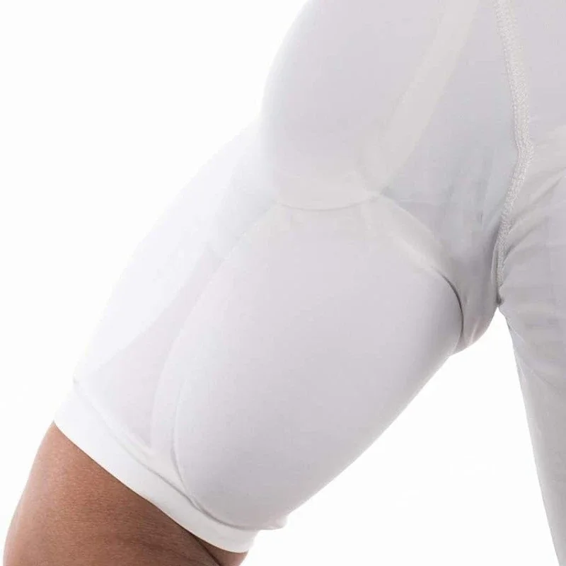 Faux muscle poitrine T-Shirt Cosplay pour homme, costume de batterie, élastique, fausses épaules, sous-vêtements rembourrés, sport, compression,