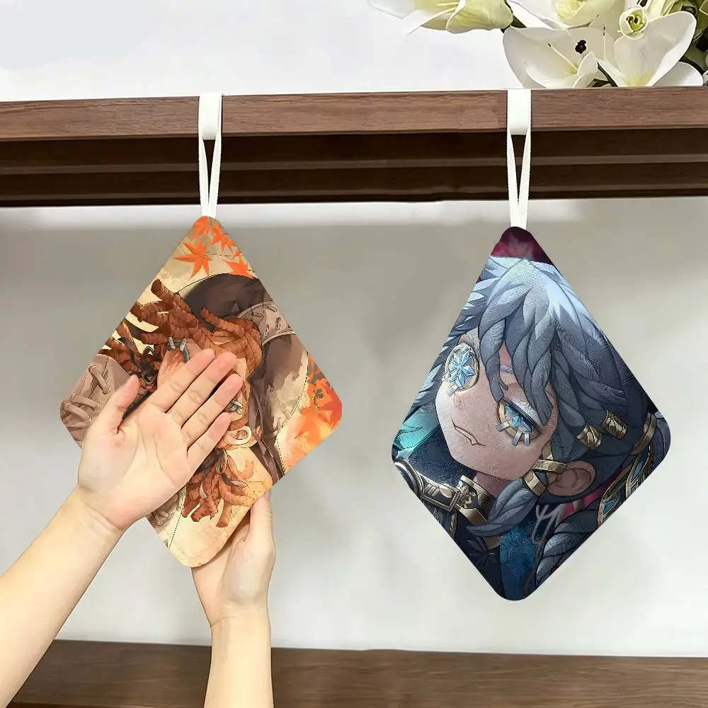 Horror Game Identity V Hanging Kitchen Towel, Polyester Cotton Fabric, Absorbent Hand Wiping Towel for Home Dormitory