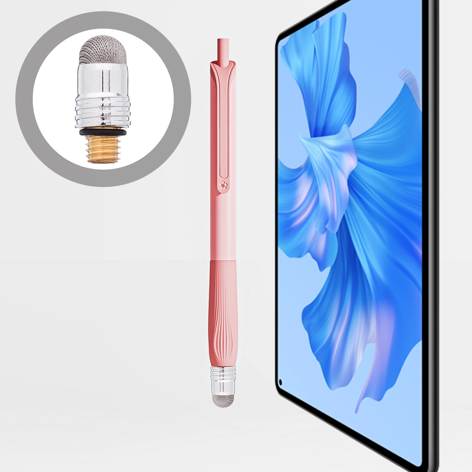 

4pcs Capacitive Stylus Tips Replacement 6.0mm M5 Thread Mesh Fiber Tips Precision Pen Nibs for Tablets