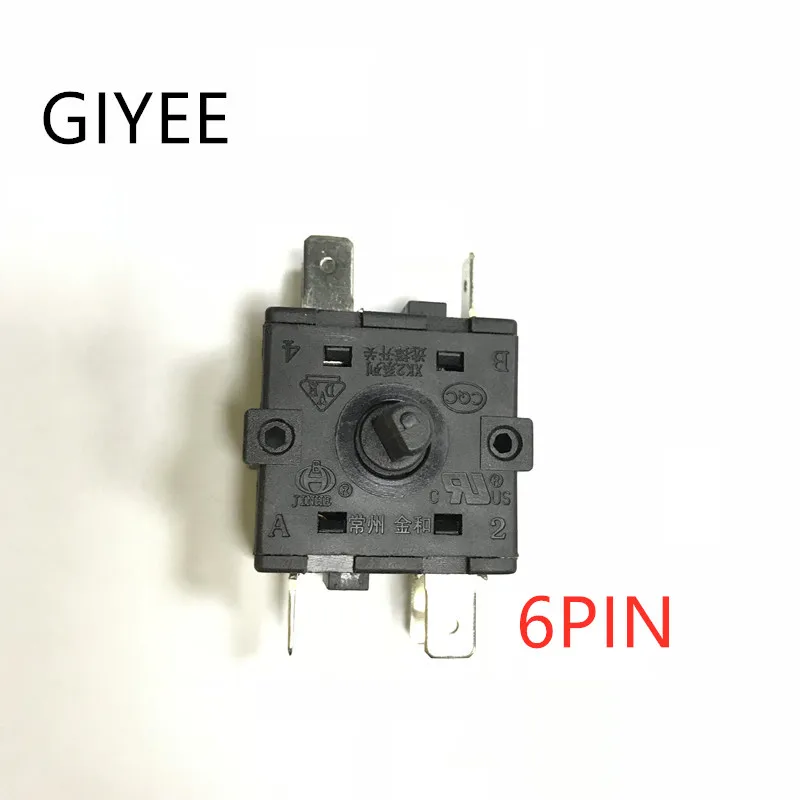 Original New 100% XK2 XK234-7 25T125 Series Heating Rotary Selection Switch Circulating Gear 6pin 4gear 15A250V 26A125V