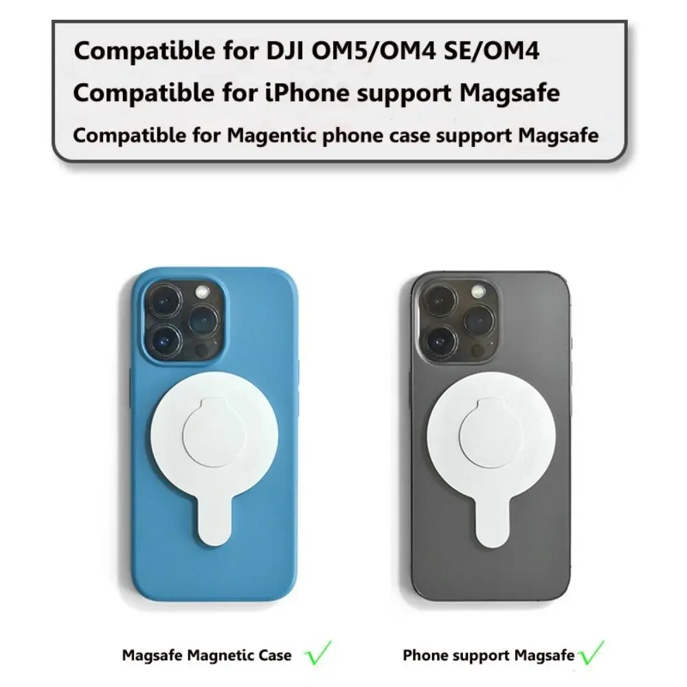 Strong Magnetic Phone Mount for DJI Osmo Mobile 6/OM 5/OM4 SE Handheld Stabilizer Aluminum for Magsafe Bracket Anti-lost Holder