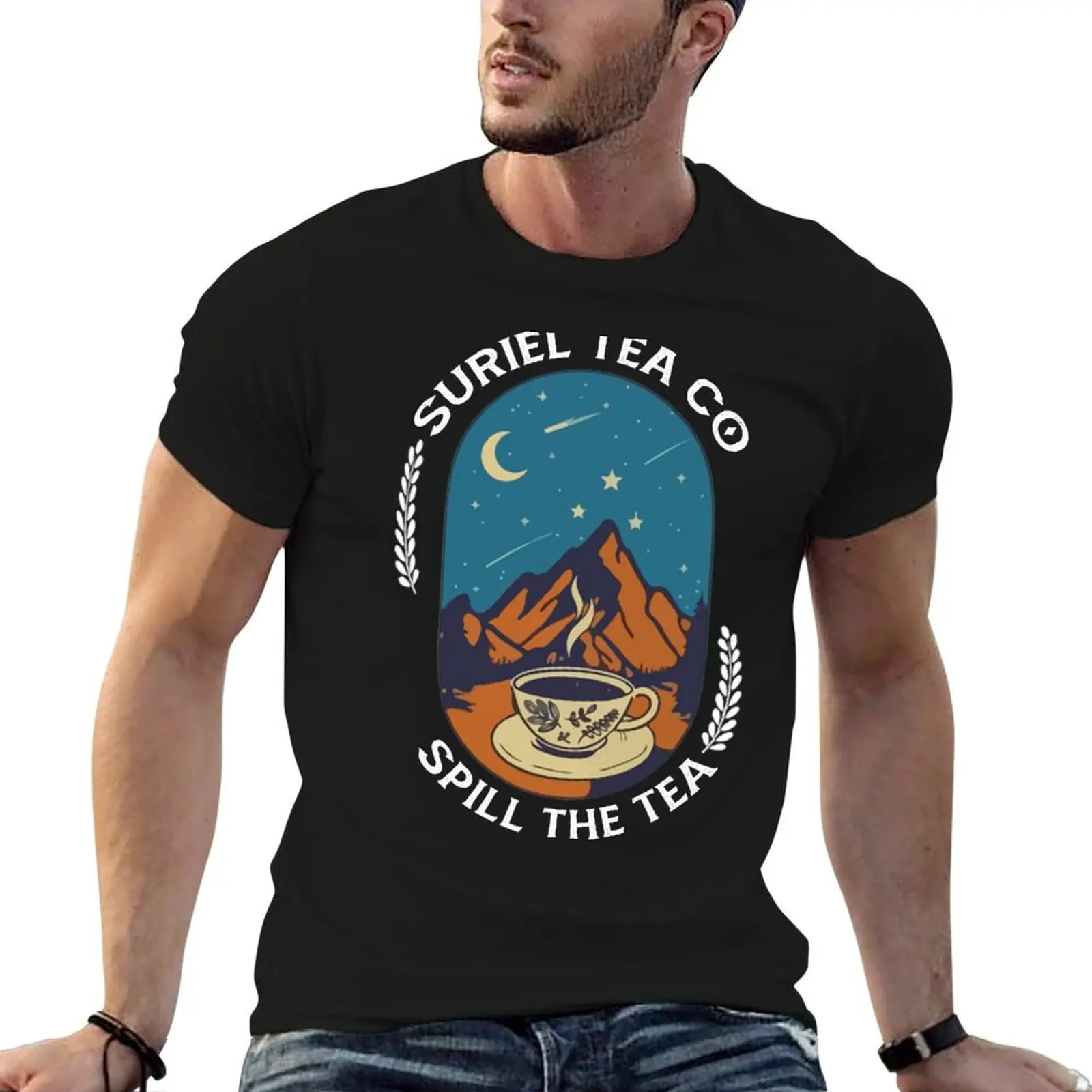 

Suriel Tea Co Spill The Tea T-Shirt plus sizes anime aesthetic clothes blue lock men clothes