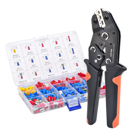 1 set di strumenti per crimpare cavi SN-02C Strumento per crimpare cavi tutto in uno - Kit da 280 pezzi di connettori per cavi isolati