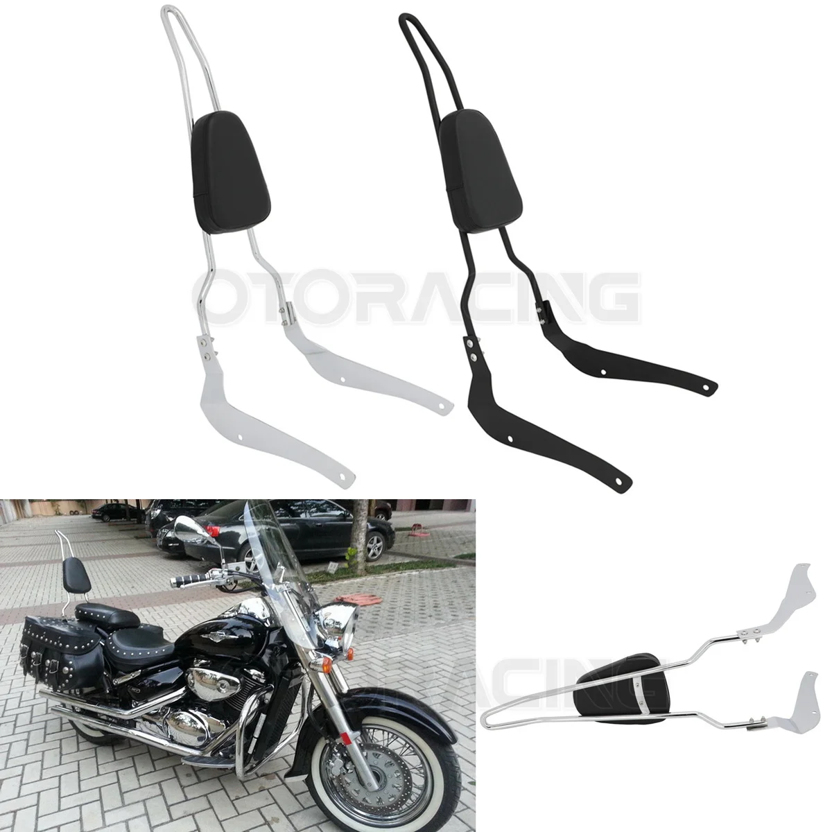 

Motorcycle Rear Passenger Backrest Sissy Bar For Suzuki Intruder Volusia VL800 2001-2012 Boulevard M50 2005-2009 C50 2005-2011