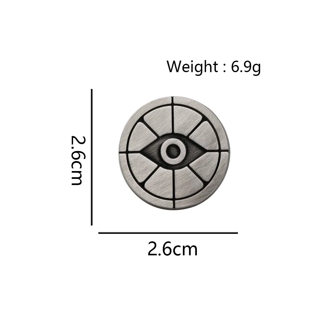 Deadlock Game Brosche Valve MOBA Shooter Logo Abzeichen Eye Wheel Silhouette Metall Anstecknadel Geek Gamer Schmuck Geschenk für Fans – Detail 2