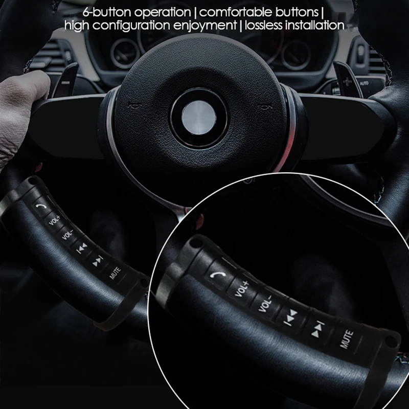 NEW HOT In Stock-Universal Car Steering Wheel Remote Control Button Multi-Function Wireless Bluetooth Control For 2DIN DVD Playe