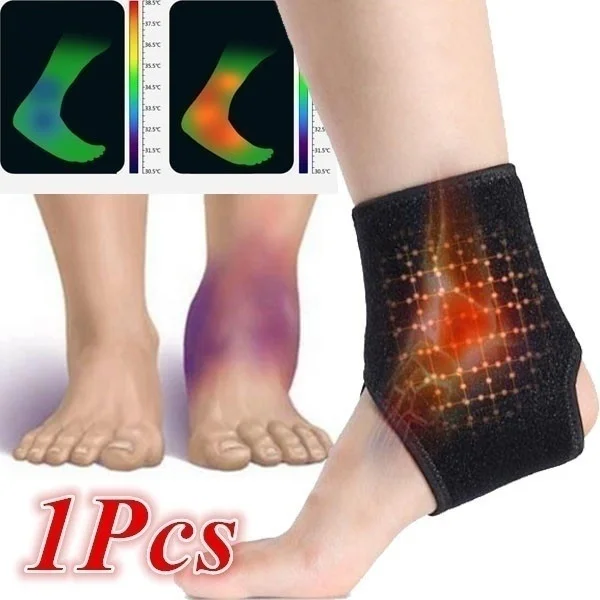 

1Pc Self-Heating Ankle Support Protector Brace Wrap Adjustable Ankle Brace Guard Spontaneous Magnetic Therapy Health Care