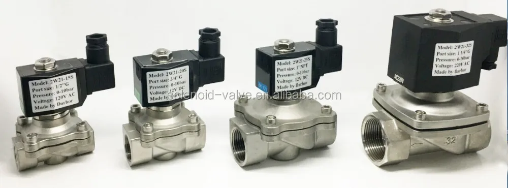 DW21-S-32 DN32 1 1/4 inch 220v stainless steel water solenoid valve 32mm