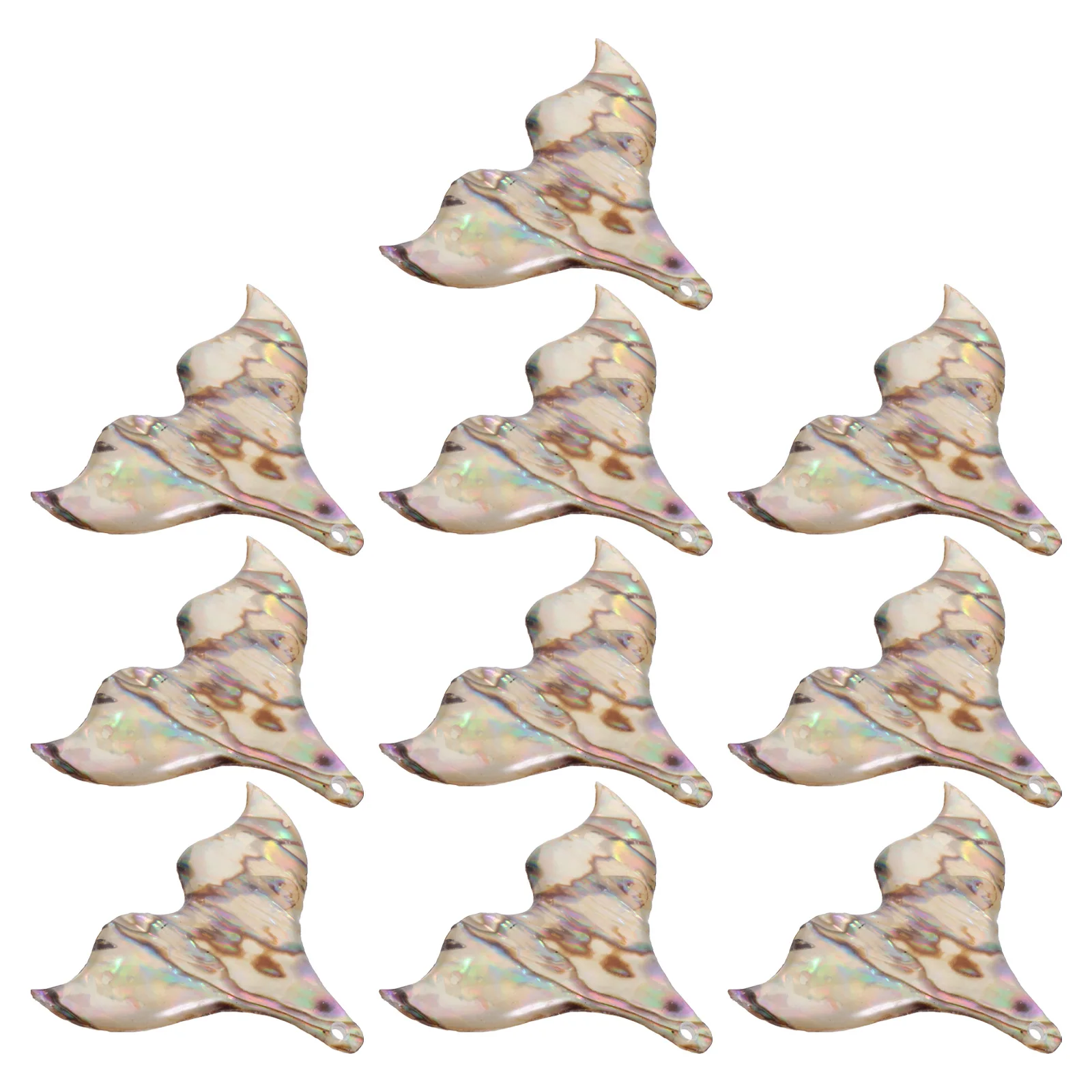 

10pcs Shell Pendant Women Necklace Accessories DIY Mermaid Tail Colorful Abalone Shell Pendant Chain Jewelry Parts