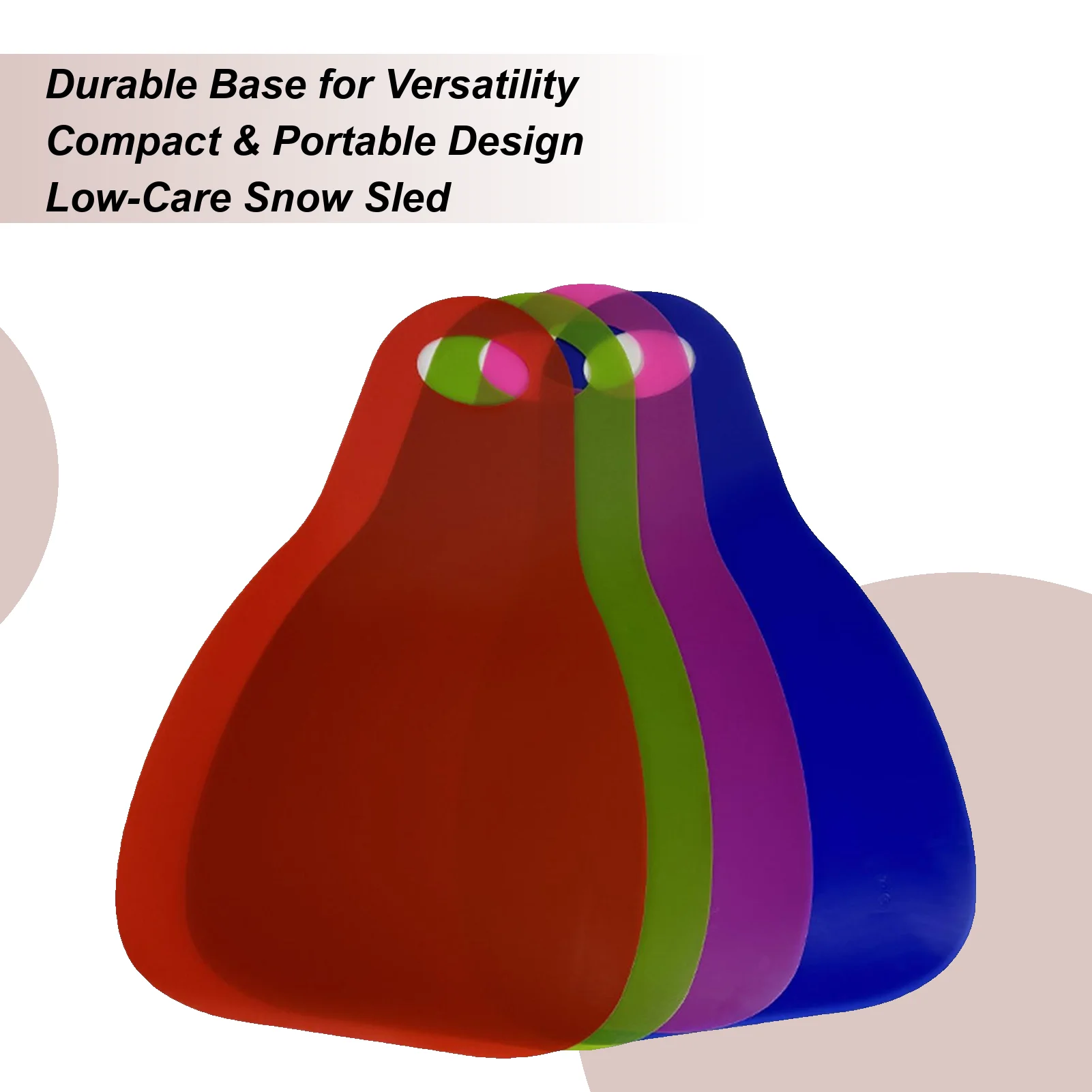 

Snow Sled For Kids 4-Piece Heavy Duty Portable Toboggan Sled Downhill Board For Children Teens Outdoor Sports Skiing Travel