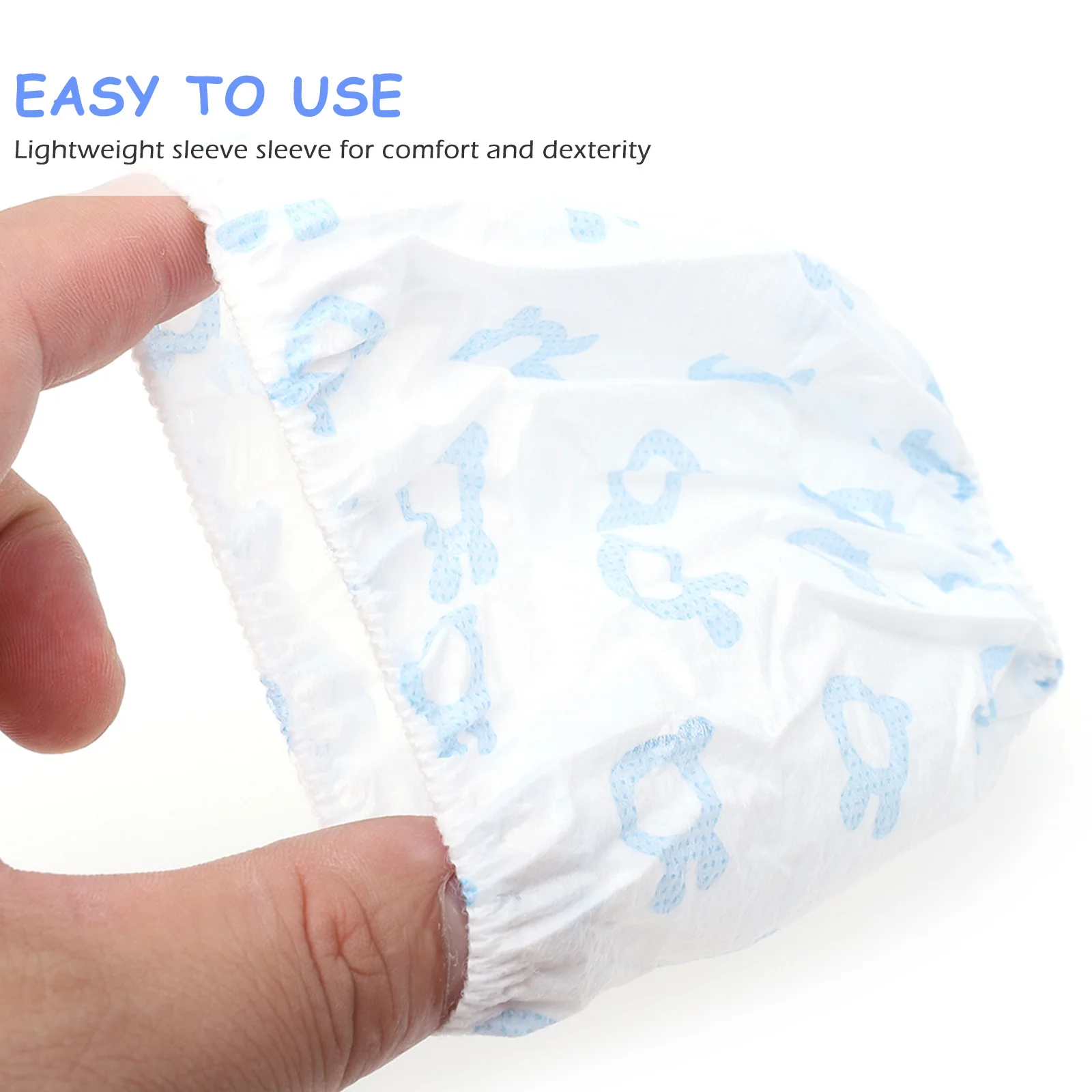 

10pcs Waterproof Sleeve Covers Kids PE Film Unwoven Fabric Elastic Design Multipurpose Baby Boys Girls Toddler Arm Sleeves