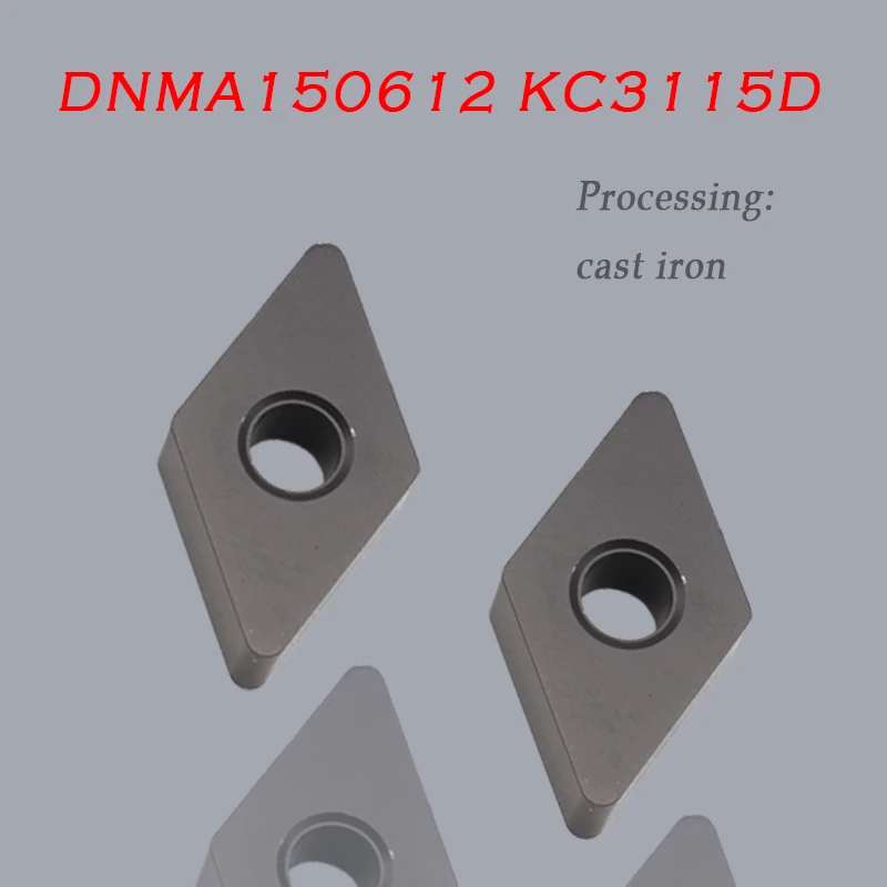 

DNMA150612 KC3115D 10Pcs Carbide Insert External Turning Tool Cutter Machining Cast Iron CNC Lathe Metal Turning Insert