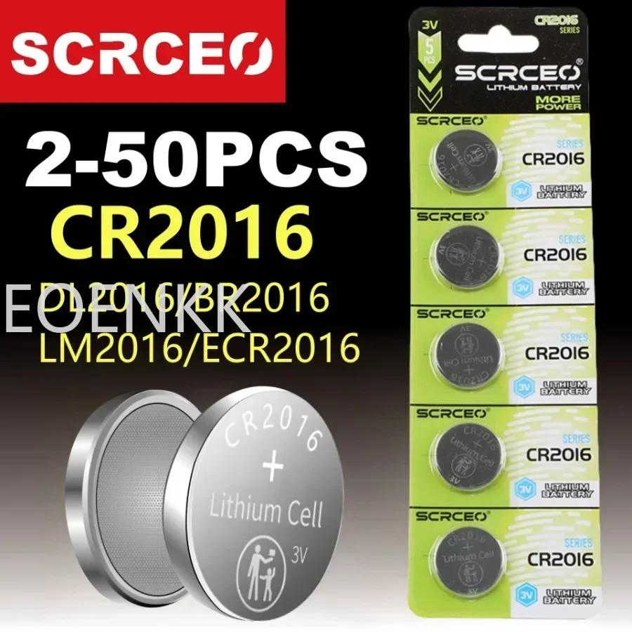 

2-50pcs CR2016 3V Lithium Button CR 2016 Battery DL2016 BR2016 DL2016 LM2016 Coin Cell Watch Batteries for Toys Clock Remote