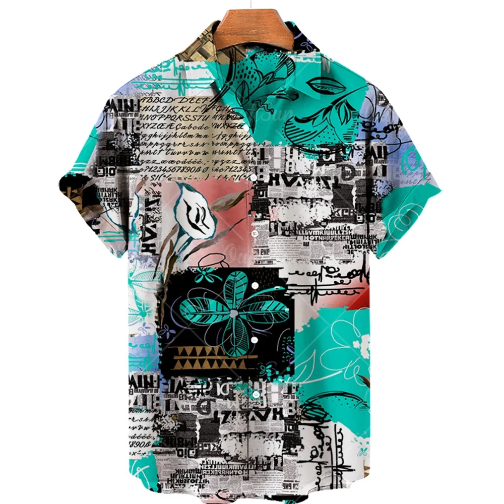 Hete Nieuwe Heren Hoge Kwaliteit Luxe Hawaii Dazn Vakantie Strand Bloemen Shirt Elegant Heren Top Verkoop Beste Etnische Stijl Kleding 2023