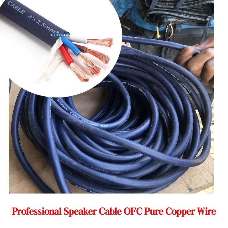 

Professional Speaker Cable OFC Pure Copper Wire for Amplifier Audio Connection Sound System Stage Engineering