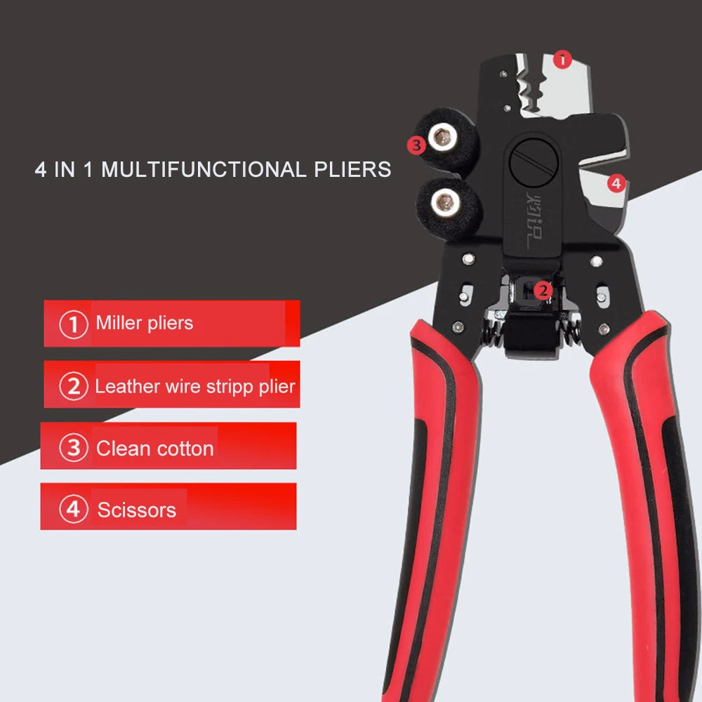 Imagem -05 - Descascador de Fibra Óptica Multifuncional Alicate de Descascamento Miller Stripper Alicate de Fio Tesoura de Limpeza em 1