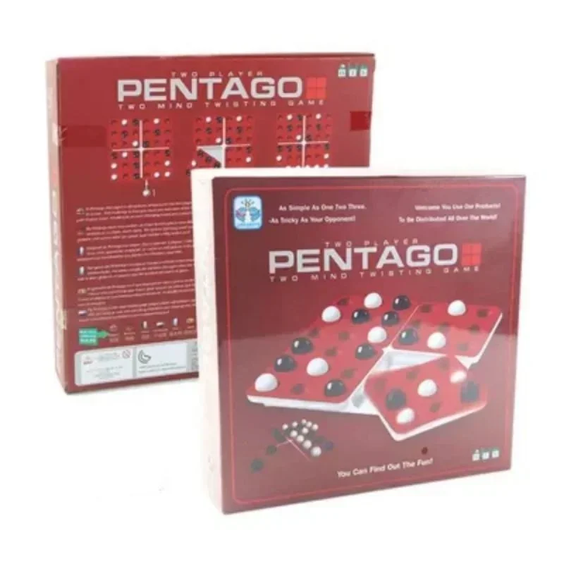 Pentago Game Pentago Board Game Gomoku Magic Gomoku With Black And White Beads Parenting Puzzle Board Game Chess Gobang Qenueson